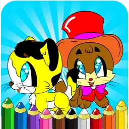 涂色书学龄前幼儿 - 儿童绘画绘画kitty猫游戏